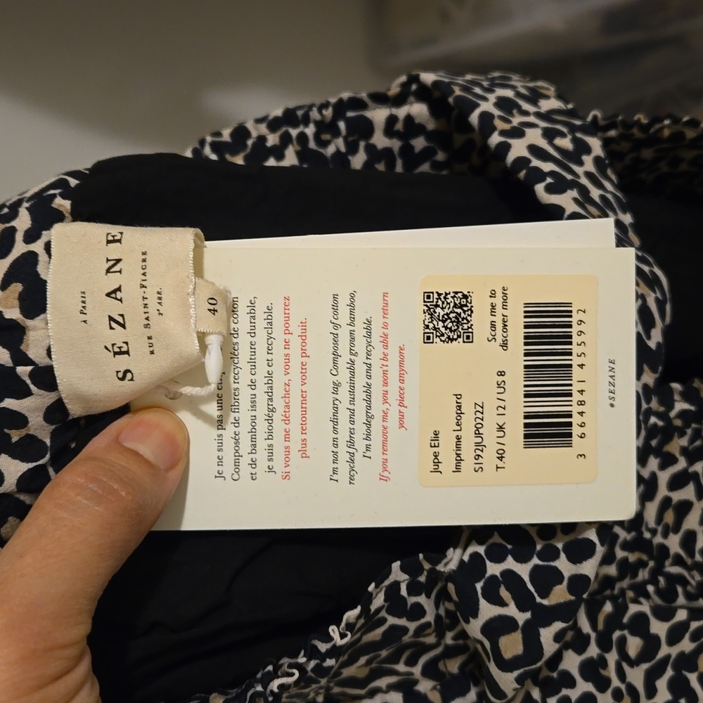 Sezane Elie Leopard Print Midi-Length Skirt - Picture 7 of 7